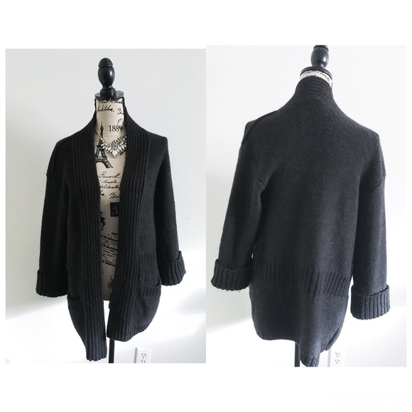 Vince Super Soft Robe Style Charcoal Cardigan - Picture 2 of 2